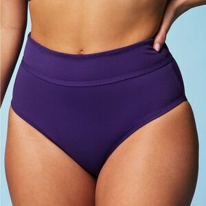 Fabletics Boardwalk High-Waisted Swim Bottom in Twilight Size Medium